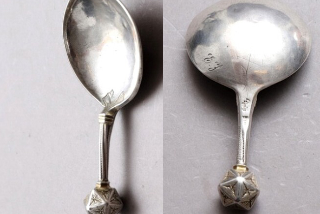 Sked i silver från 1500-talet.