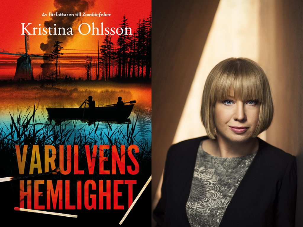 Bokomslag och ett porträtt på Kristina Ohlsson